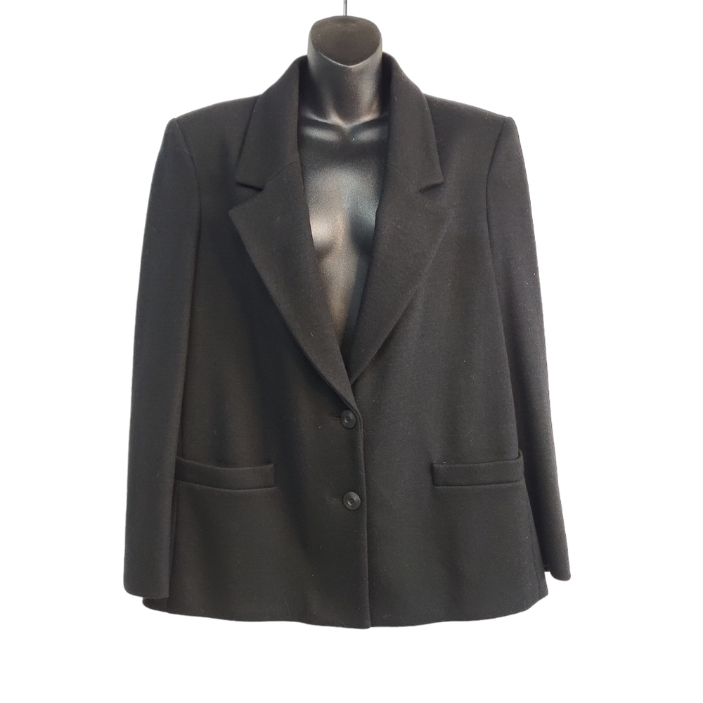 Bleyle Women's Black 100% Wool Blazer Jacket Size 14